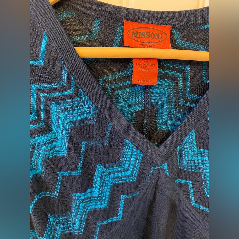 Missoni for Target navy and blue long knit dress